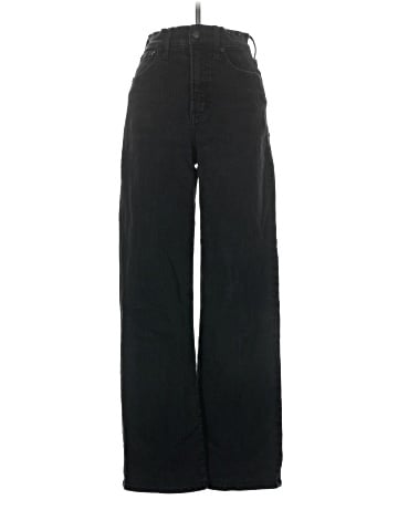 Madewell The Perfect Vintage Wide-Leg Jean in Black Rinse Wash (view 1)
