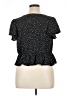Dizzy Lizzy 100% Polyester Black Short Sleeve Top Size XL - photo 2