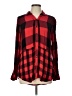Cato 100% Rayon Plaid Red Long Sleeve Button-Down Shirt Size L (estimated) - photo 1