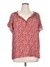 Max Studio 100% Polyester Red Short Sleeve Blouse Size 1X - photo 1