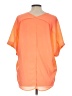 Lush 100% Polyester Orange Short Sleeve Top Size L - photo 2