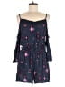 Mudd 100% Rayon Hearts Blue Romper Size M - photo 1