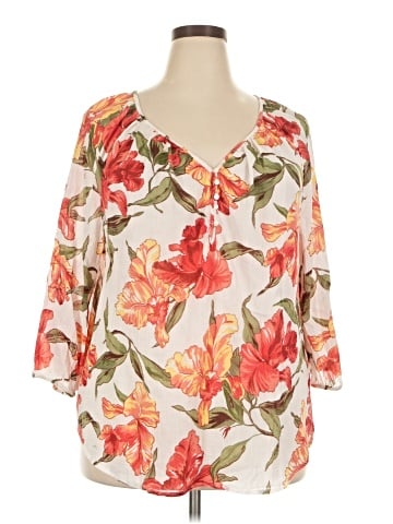 Chaps 3/4 Sleeve T-Shirt (view 1)