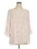 Rose + Olive 100% Polyester Ivory 3/4 Sleeve Blouse Size 1X - photo 1