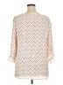 Rose + Olive 100% Polyester Ivory 3/4 Sleeve Blouse Size 1X - photo 2