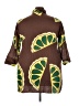 Parfois Brown 3/4 Sleeve Button-Down Shirt Size 3X - photo 2
