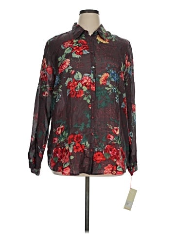 Johnny Was Long Sleeve Silk Top (view 1)