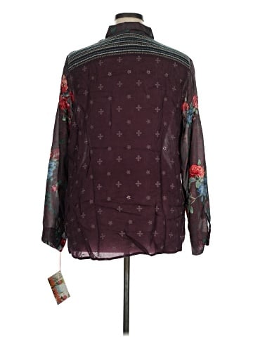 Johnny Was Long Sleeve Silk Top (view 2)