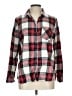Old Navy 100% Cotton Plaid Red Long Sleeve Button-Down Shirt Size L - photo 1