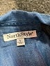 North Style 100% Lyocell Blue Sleeveless Button-Down Shirt Size L - photo 7