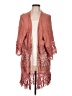 Xhilaration 100% Rayon Pink Kimono Size L - photo 1
