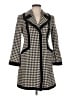 DKNY 100% Wool Houndstooth Ivory Wool Coat Size 6 - photo 1