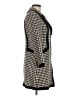 DKNY 100% Wool Houndstooth Ivory Wool Coat Size 6 - photo 4