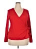 Halogen Red Long Sleeve Blouse Size 2X - photo 1