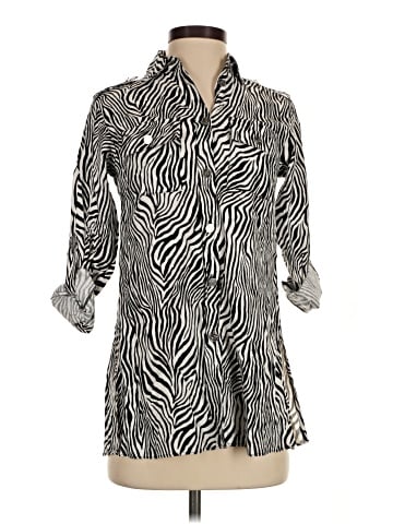 MICHAEL Michael Kors 3/4 Sleeve Button-Down Shirt (view 1)