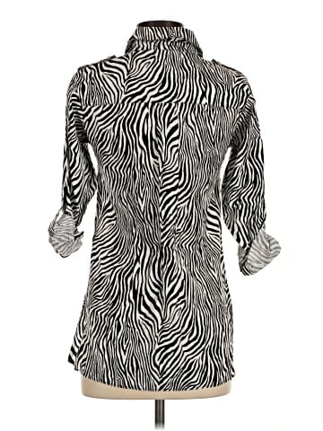MICHAEL Michael Kors 3/4 Sleeve Button-Down Shirt (view 2)