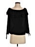 MICHAEL Michael Kors 100% Polyester Solid Black 3/4 Sleeve Blouse Size S - photo 1