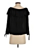 MICHAEL Michael Kors 100% Polyester Solid Black 3/4 Sleeve Blouse Size S - photo 2