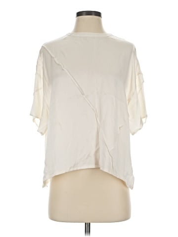 Vince. Short Sleeve Silk Top (view 1)