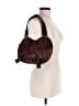 B Makowsky 100% Leather Solid Brown Burgundy Leather Hobo One size - photo 2