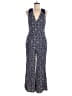 Elevenses Print Blue Jumpsuit Size 8 - photo 1