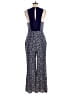 Elevenses Print Blue Jumpsuit Size 8 - photo 2