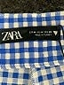 Zara Checkered-gingham Blue Casual Pants Size M - photo 7