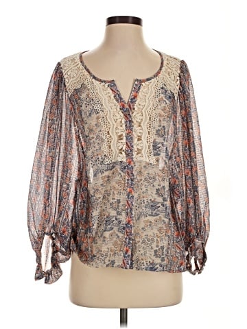 HD in Paris 3/4 Sleeve Blouse (view 1)
