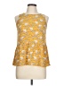 TU 100% Viscose Yellow Sleeveless Blouse Size 10 - photo 1