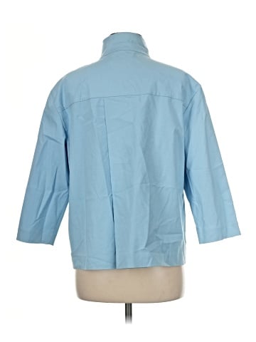 Lafayette 148 New York 3/4 Sleeve Button-Down Shirt (view 2)