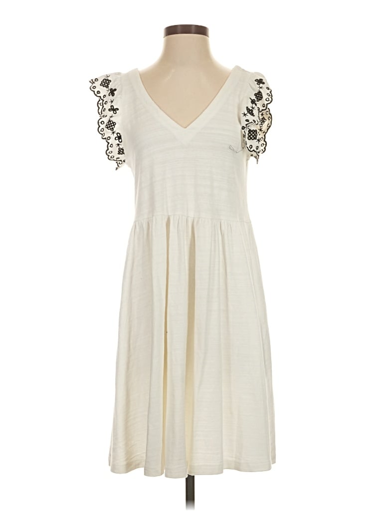 Pre-owned Loft Beach Casual Dress In Ivory