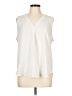 Ann Taylor Ivory Sleeveless Blouse Size L - photo 1