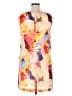 H&M 100% Polyester Print Orange Casual Dress Size 14 - photo 2