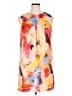 H&M 100% Polyester Print Orange Casual Dress Size 14 - photo 1