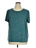 Angels Teal Short Sleeve Blouse Size 1X - photo 1