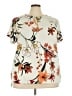 Lularoe Floral Ivory Short Sleeve Blouse Size 22 - 24 - photo 1