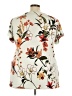 Lularoe Floral Ivory Short Sleeve Blouse Size 22 - 24 - photo 2