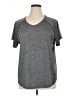 Tek Gear 100% Polyester Gray Short Sleeve Top Size 1X - photo 1