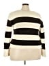 Massimo Dutti 100% Cotton Stripes Ivory Turtleneck Sweater Size 3X - photo 1