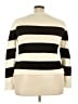 Massimo Dutti 100% Cotton Stripes Ivory Turtleneck Sweater Size 3X - photo 2