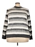 Halogen Stripes Silver Gray Turtleneck Sweater Size 3X - photo 1