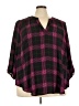 Torrid 100% Polyester Burgundy 3/4 Sleeve Blouse Size 3X Plus (3) - photo 1