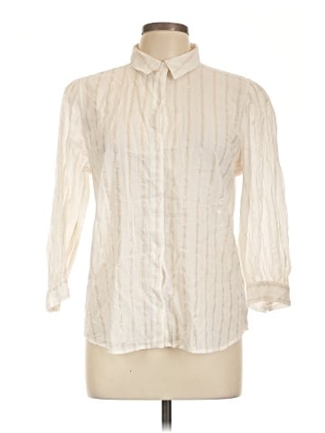 Express 3/4 Sleeve Button-Down Shirt (view 1)