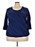 Beverly Drive Blue 3/4 Sleeve Top Size 3X - photo 1