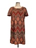 AGB Print Brown Casual Dress Size 12 - photo 1