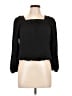 Market and Spruce 100% Polyester Black 3/4 Sleeve Top Size L - photo 1