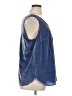 Ann Taylor LOFT Solid Blue Sleeveless Blouse Size 16 - photo 4