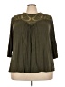 Green Envelope Green 3/4 Sleeve Blouse Size 3X - photo 1