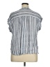 AB Studio 100% Rayon Blue Short Sleeve Top Size XL - photo 2