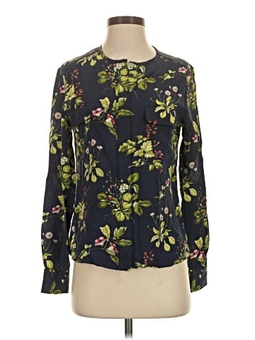 Equipment Long Sleeve Silk Top (view 1)
